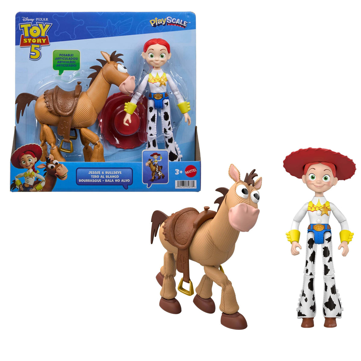 Mattel Disney Pixar Toy Story 5 Jessie & Bullseye 7-Inch Playscale 2-Pack 194735356782