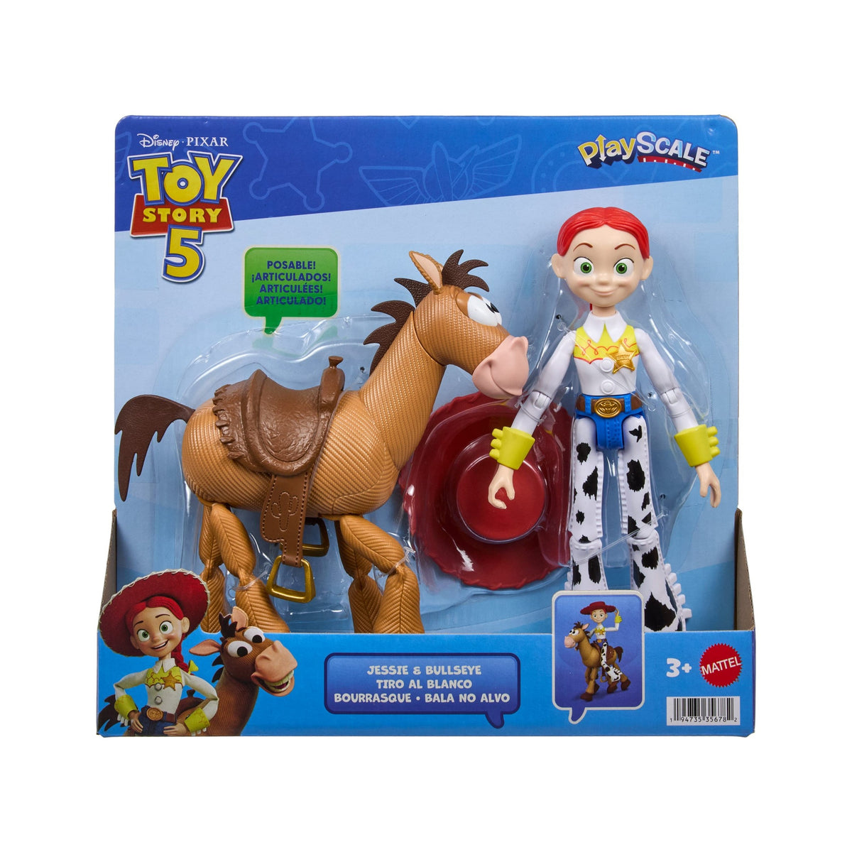 Mattel Disney Pixar Toy Story 5 Jessie & Bullseye 7-Inch Playscale 2-Pack 194735356782