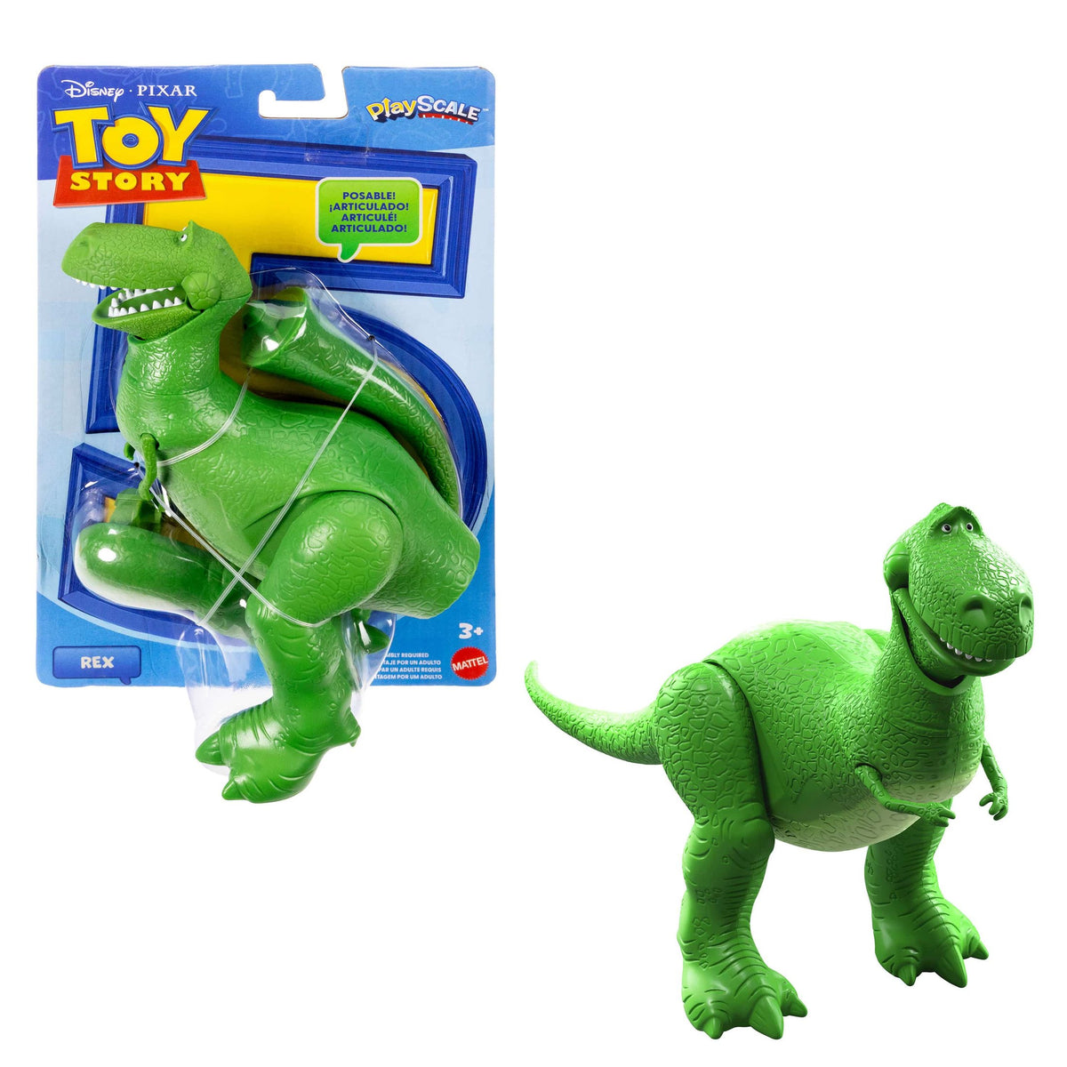Mattel Disney Pixar Toy Story 5 Rex 7-Inch PlayScale Action Figure 194735356515
