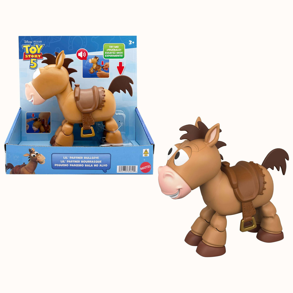 Mattel Disney Pixar Toy Story Lil' Partner Bullseye Figure with Sounds 194735356492