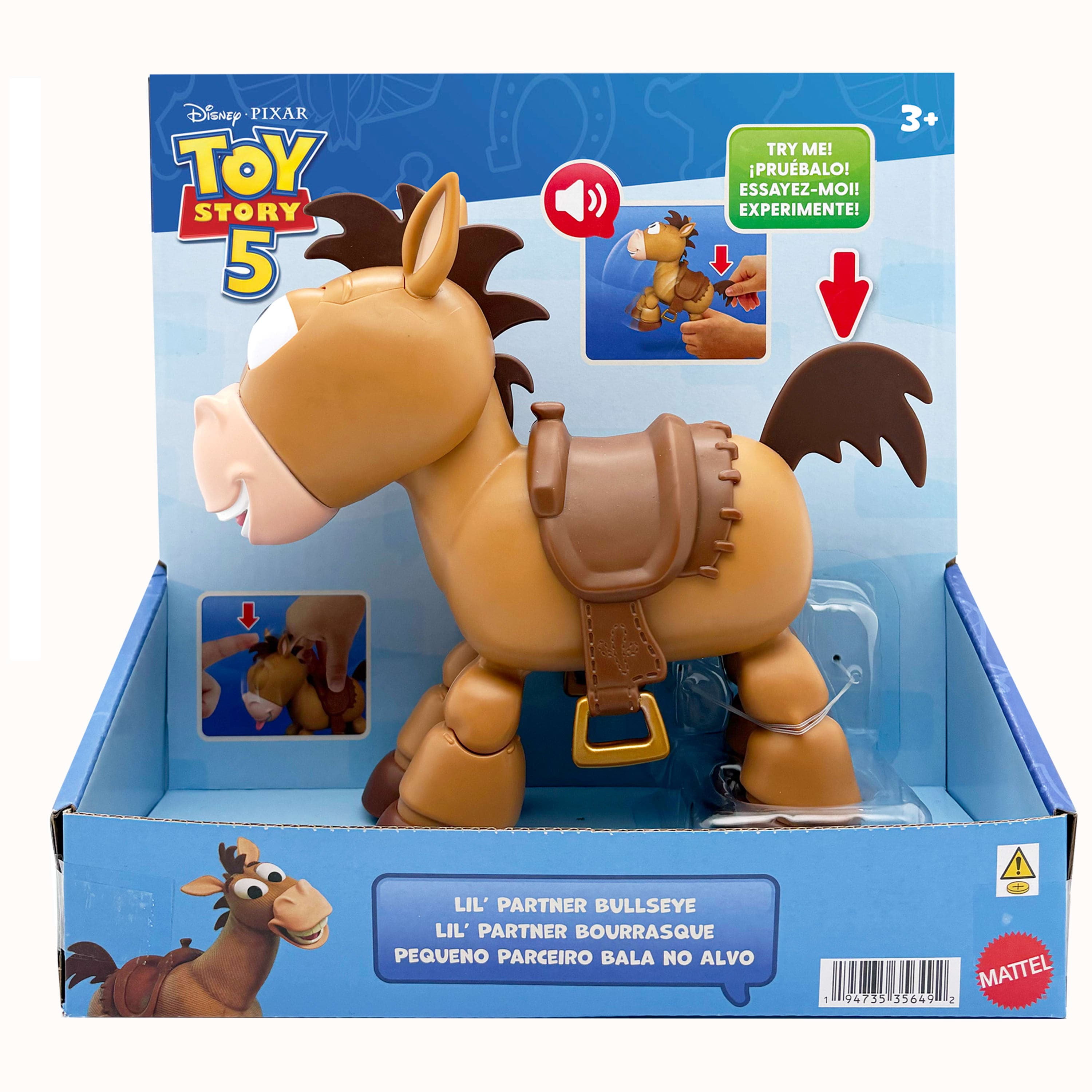 Mattel Disney Pixar Toy Story Lil' Partner Bullseye Figure with Sounds 194735356492