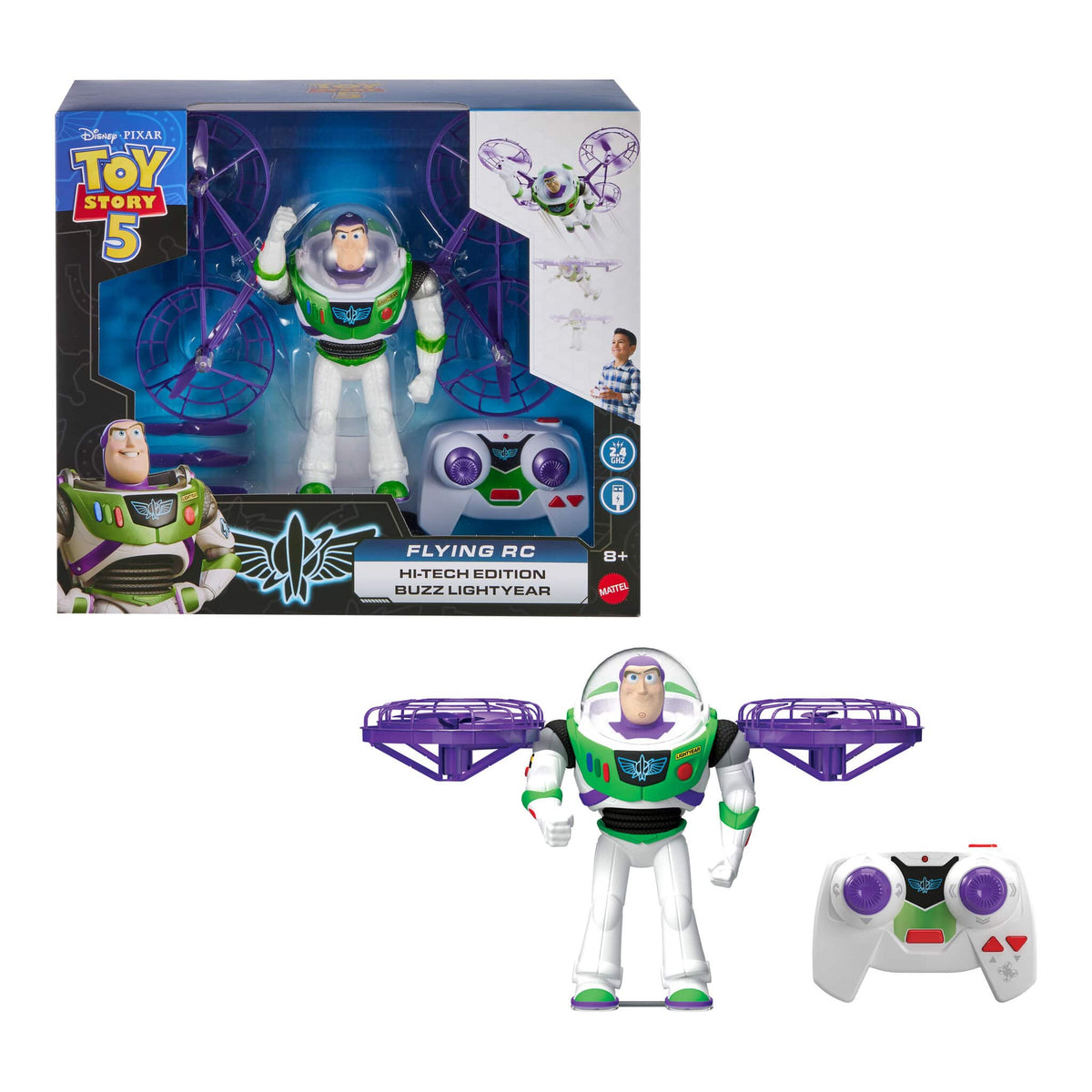 Mattel Toy Story 5 Flying RC Hi-Tech Edition Buzz Lightyear 194735356584