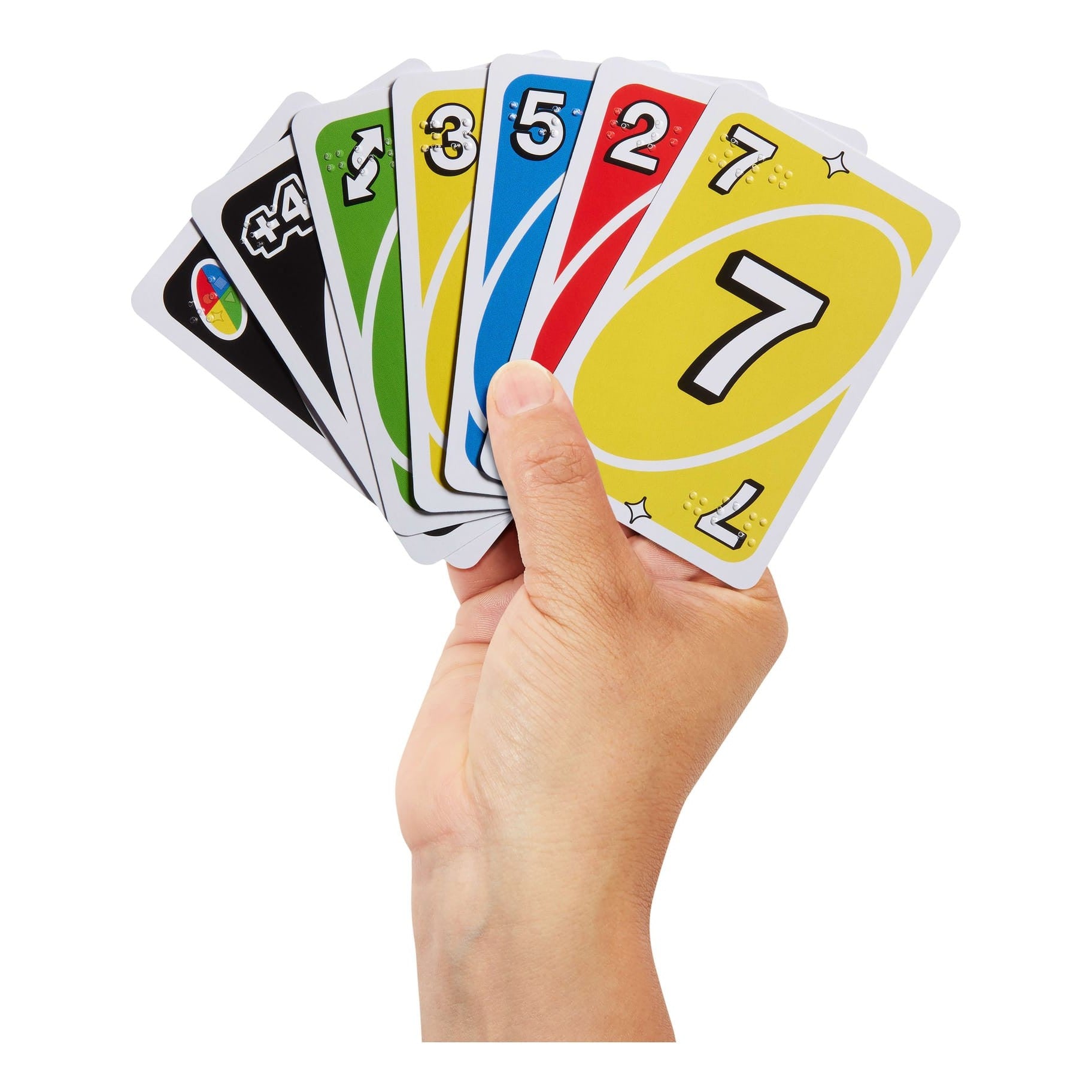 Mattel UNO Braille Edition Card Game For Blind And Visually Impaired Participants