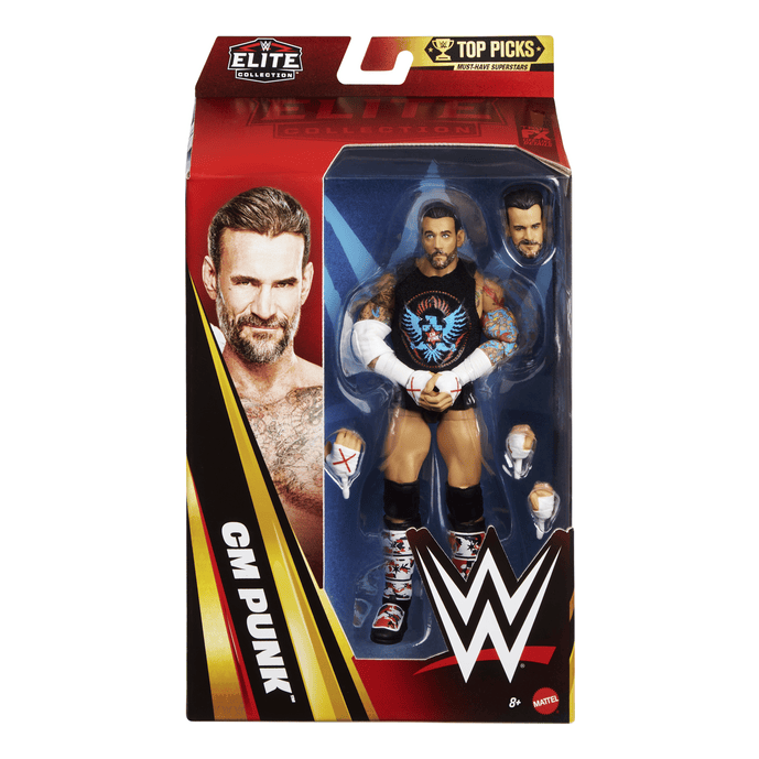 Mattel WWE Elite Collection CM Punk Action Figure 6-Inch Deluxe Detailing With Accessories