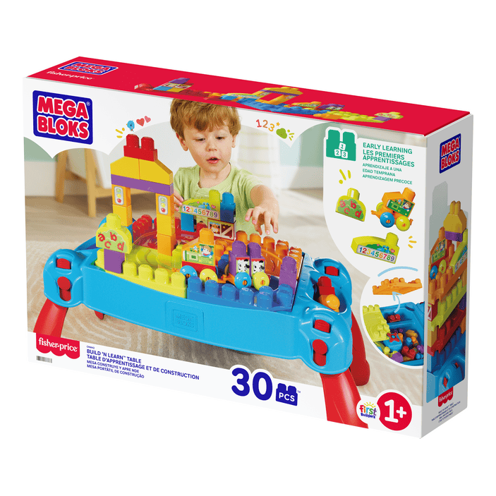 Mega Bloks Build N Learn Comprehensive Educational Activity Table For Early Learners 0065541383883