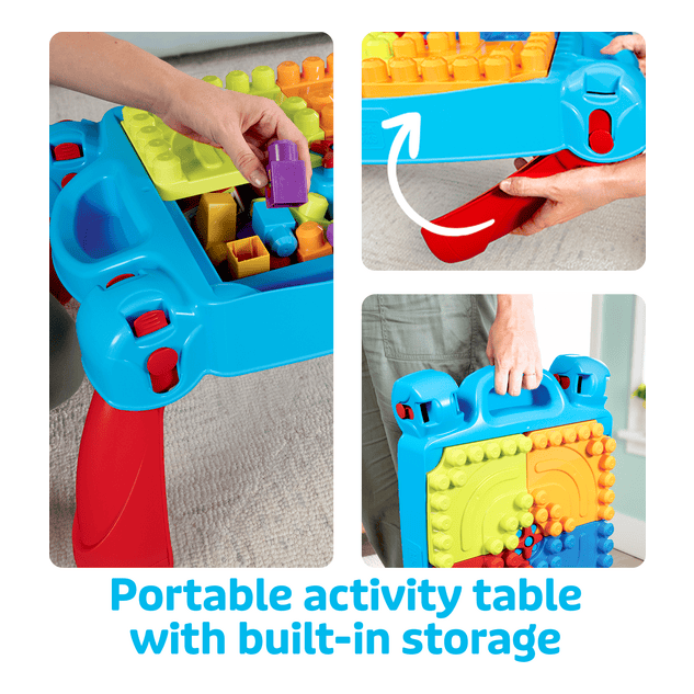 Mega Bloks Build N Learn Comprehensive Educational Activity Table For Early Learners 0065541383883
