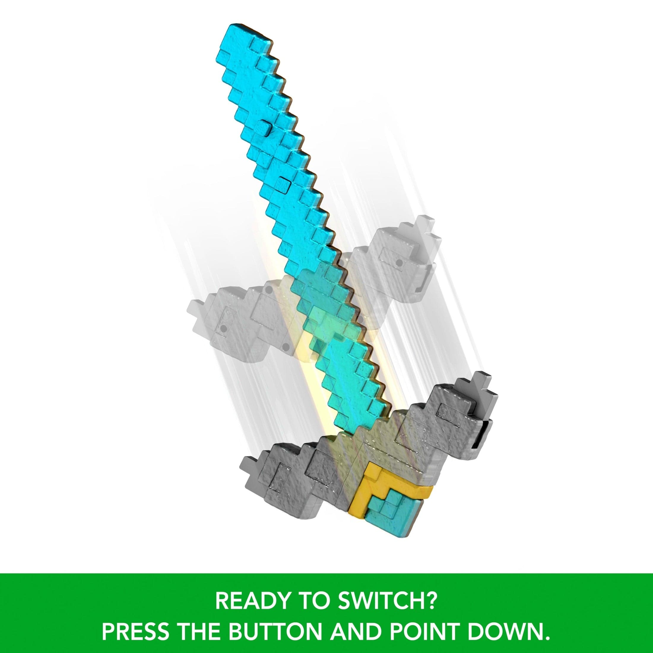 Minecraft Movie Feature Roleplay Weapon 2 in 1 Click and Switch Sword and Pickaxe 194735304431