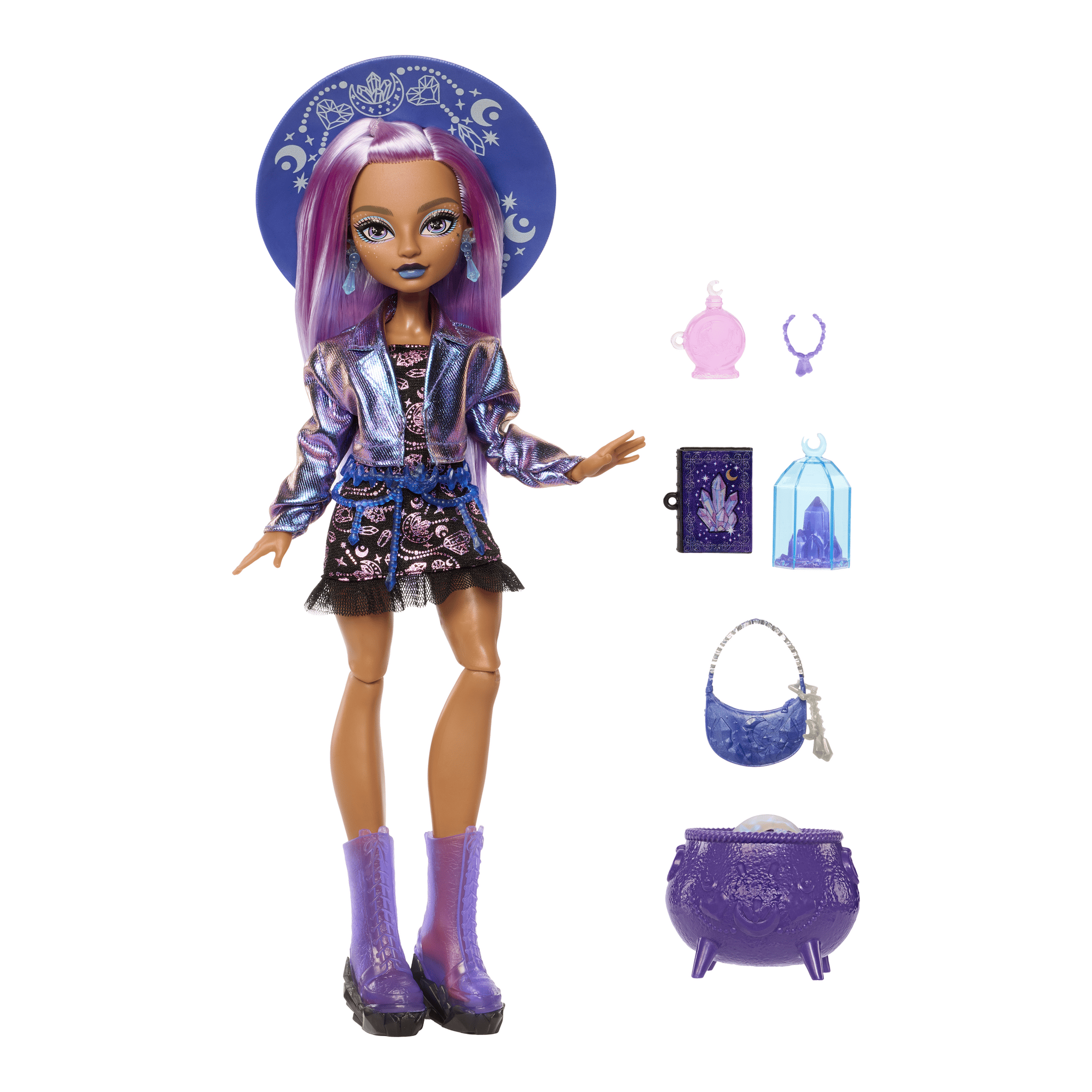 Monster High Moonspell Magic Layla Stone Crystal Witch Doll with Accessories 194735373109