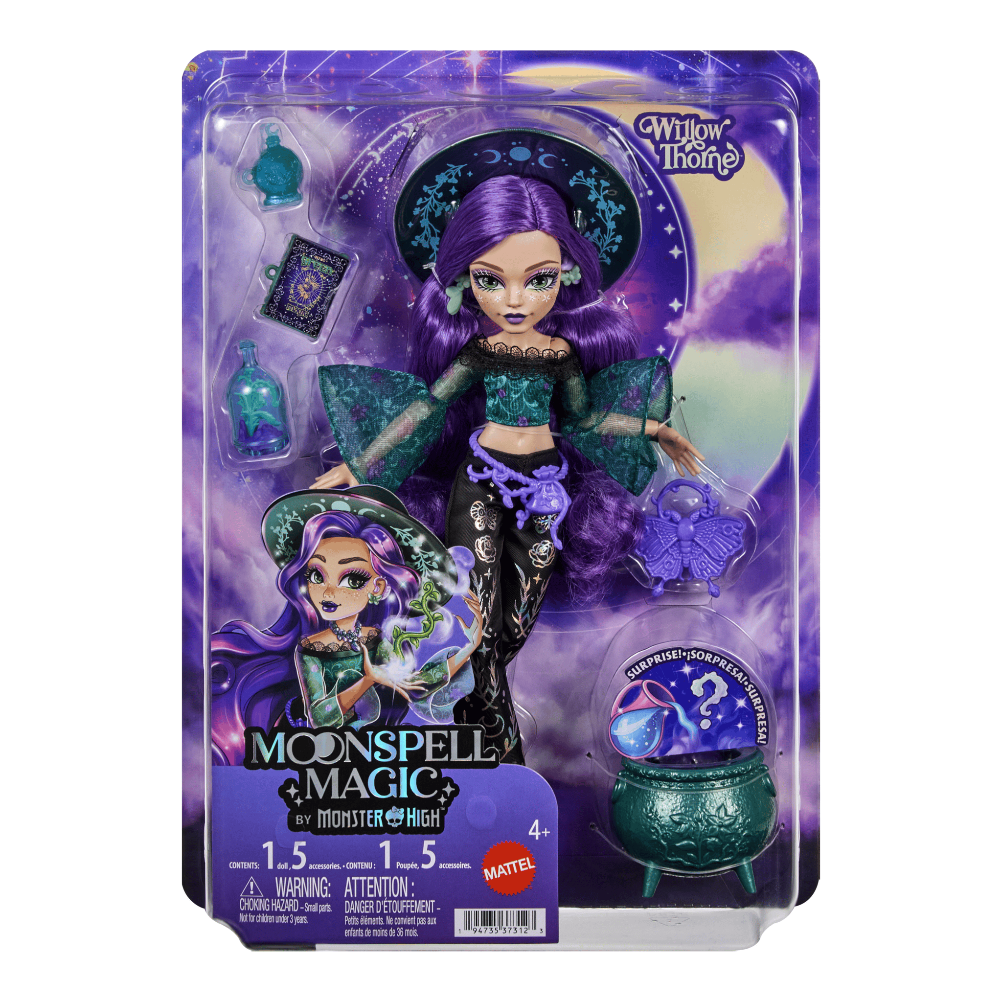 Monster High Moonspell Magic Willow Thorne Nature Witch Doll 194735373123