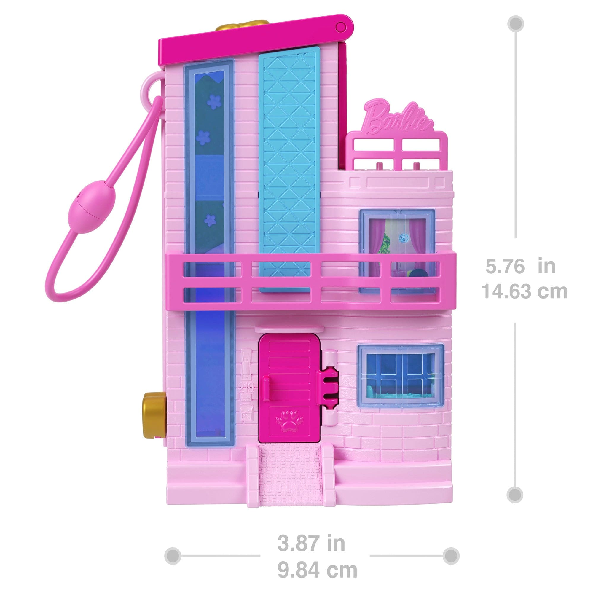 Polly Pocket Barbie Dreamhouse Compact Playset with Micro Dolls and Accessories 194735217687