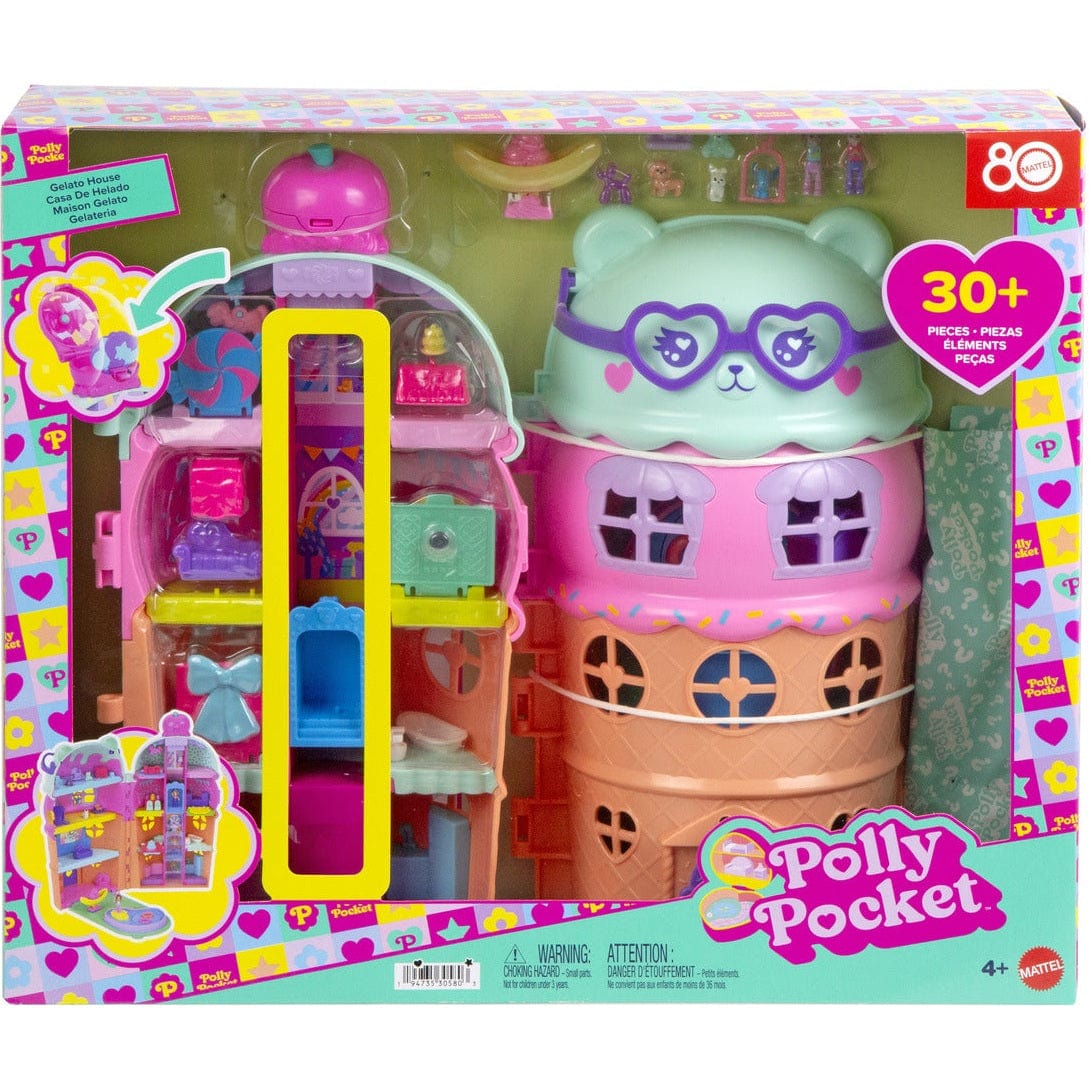 Polly Pocket Large Compact House Playset for Imaginative Adventures and Storytelling 194735305803