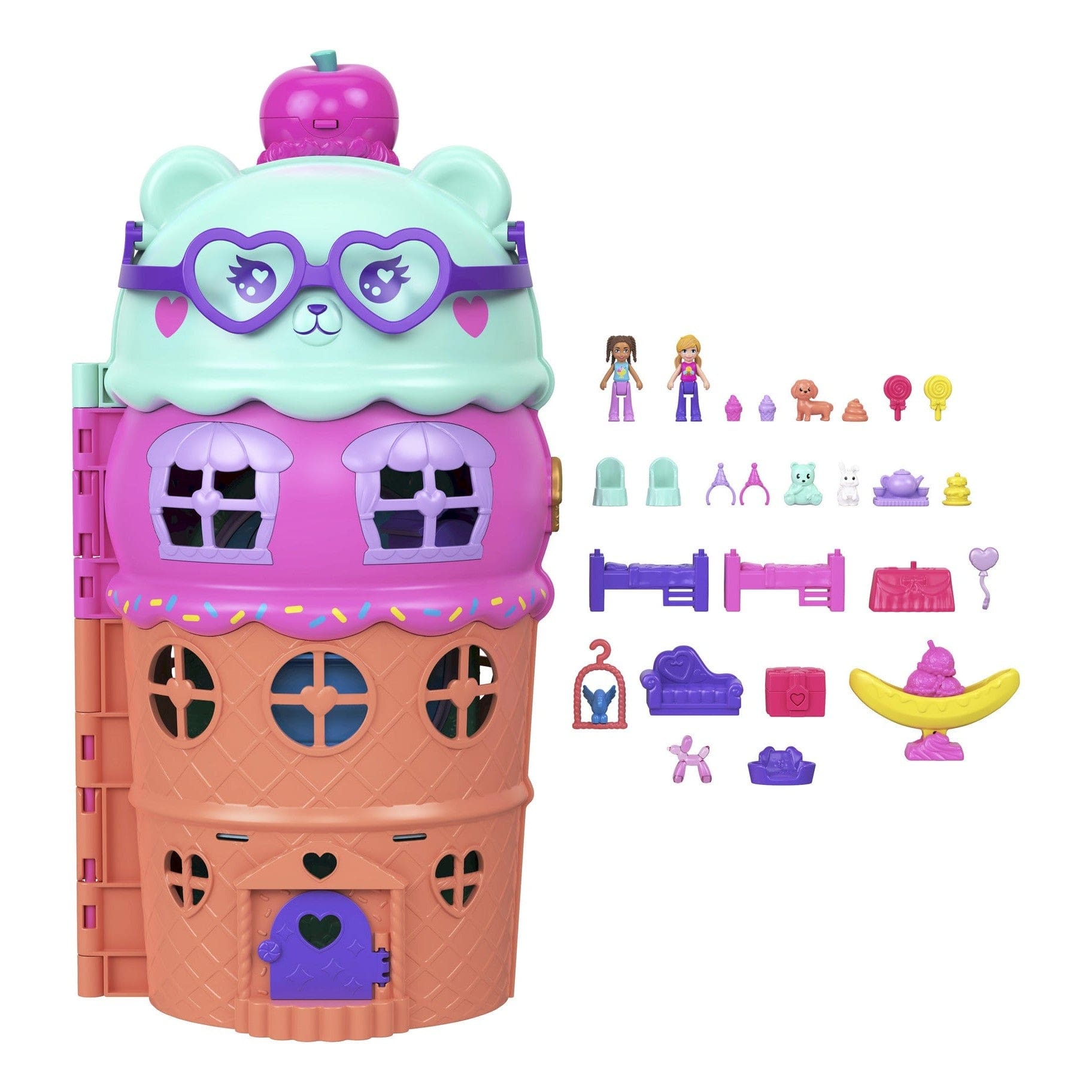 Polly Pocket Large Compact House Playset for Imaginative Adventures and Storytelling 194735305803