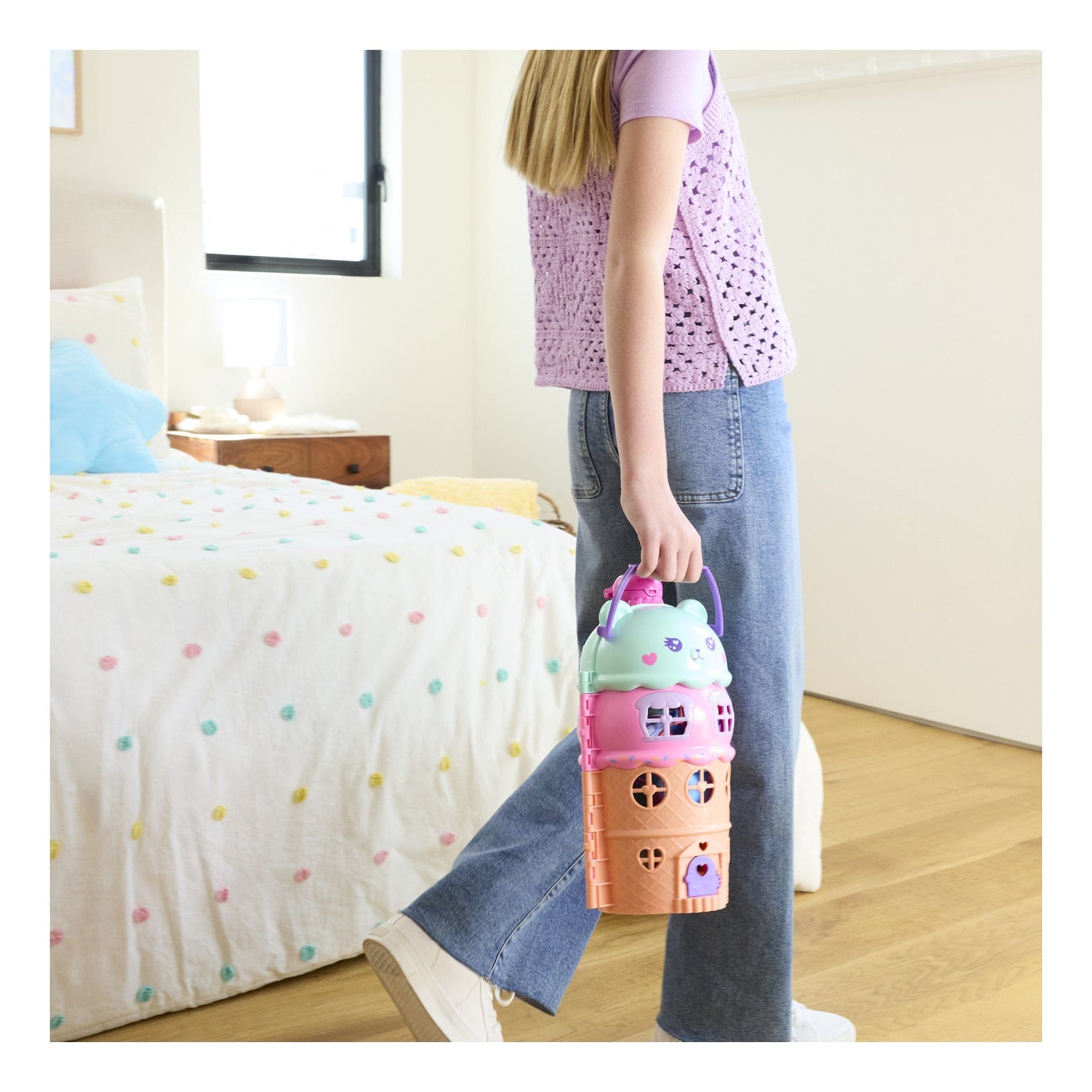 Polly Pocket Large Compact House Playset for Imaginative Adventures and Storytelling 194735305803