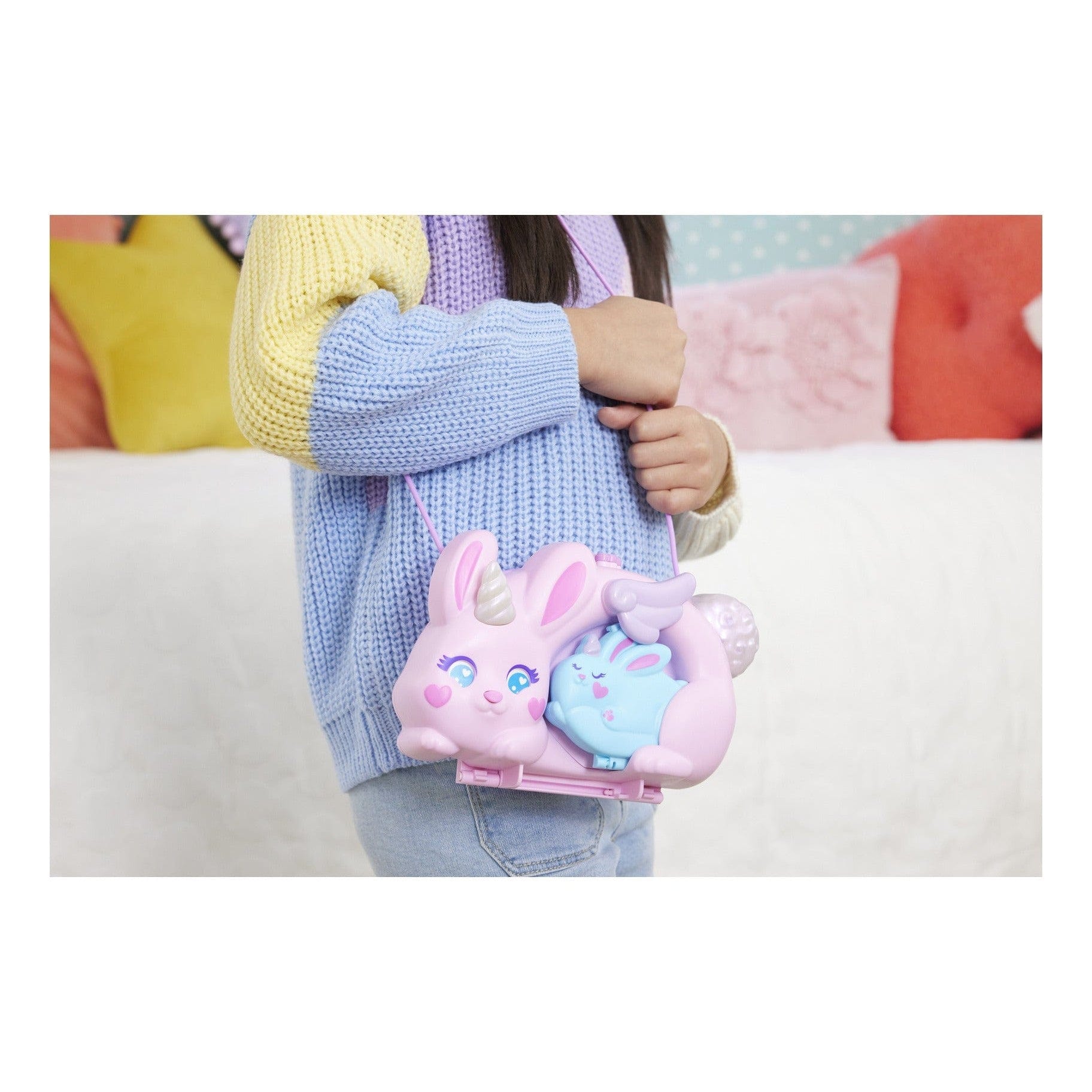 Polly Pocket Large Wearable Compact Bunny Toy for Creative Imaginative Play 194735305599