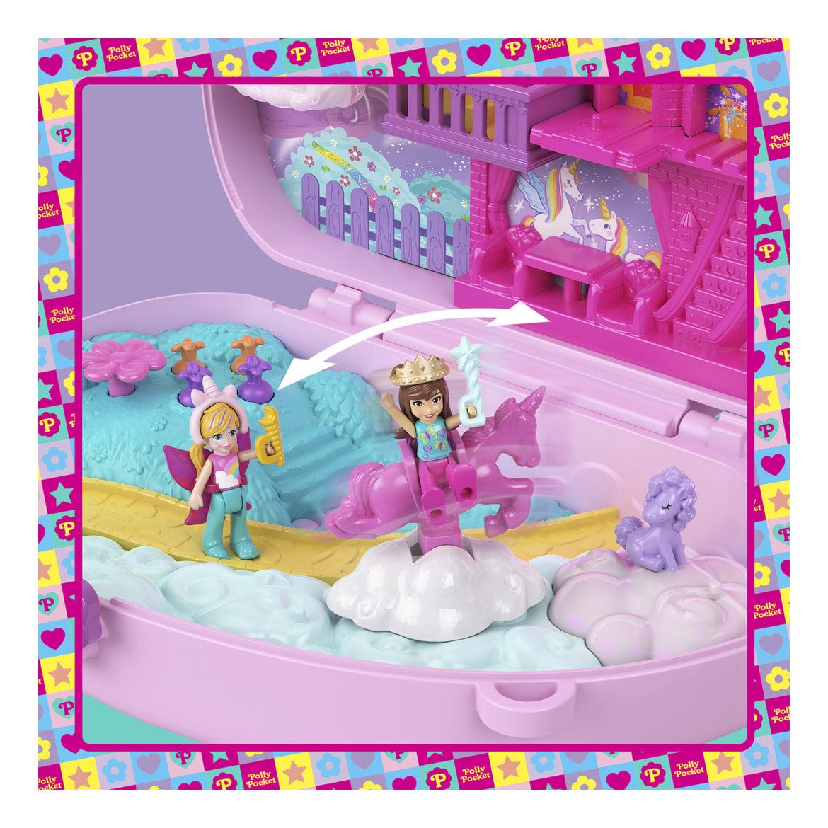 Polly Pocket Large Wearable Compact Bunny Toy for Creative Imaginative Play 194735305599