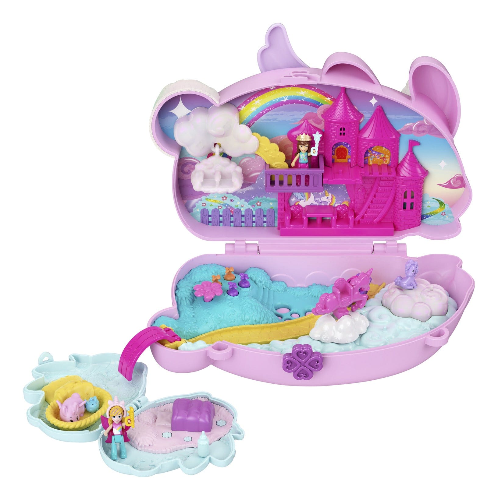 Polly Pocket Large Wearable Compact Bunny Toy for Creative Imaginative Play 194735305599