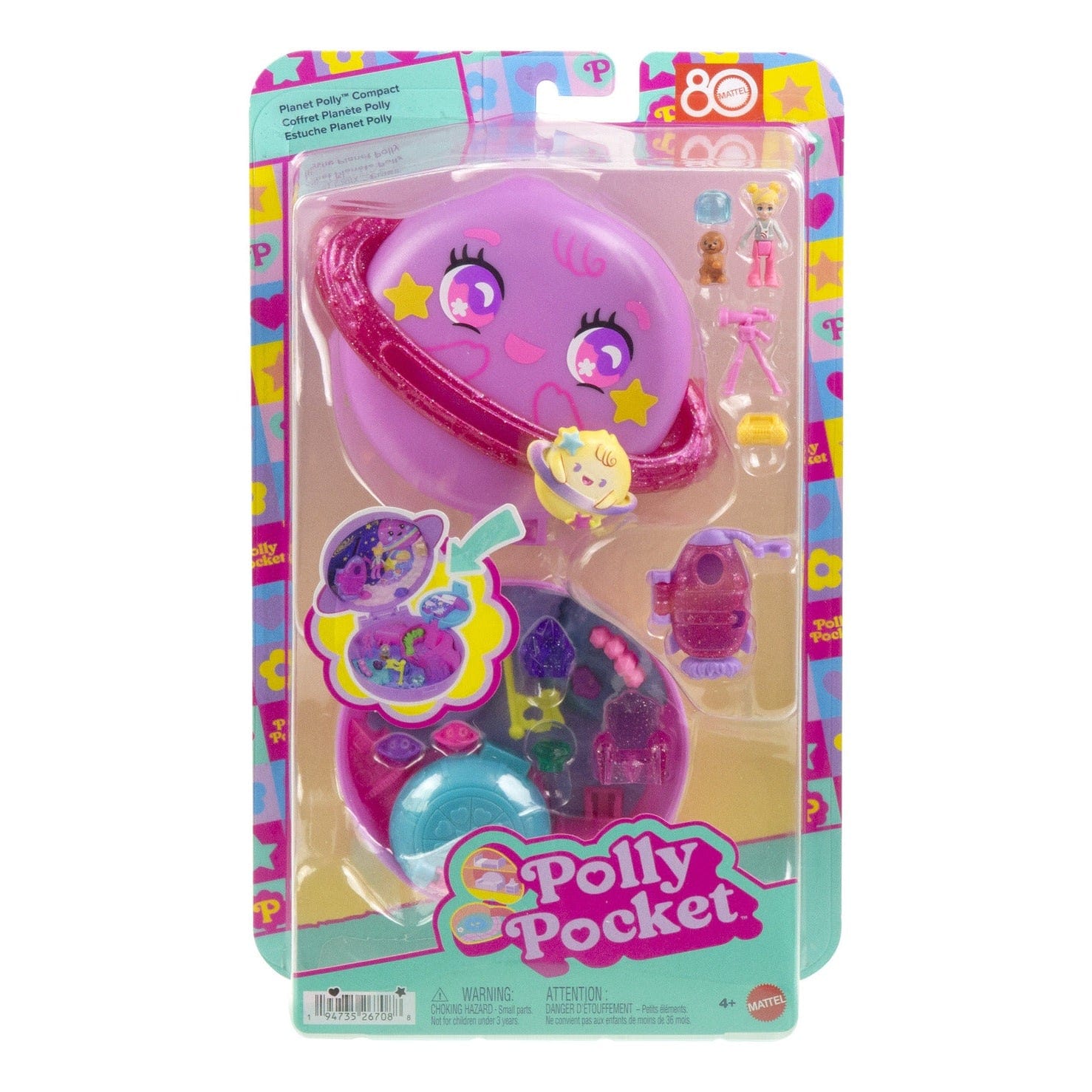 Polly Pocket Pocket World Outer Space Compact Toy from Mattel 194735267088