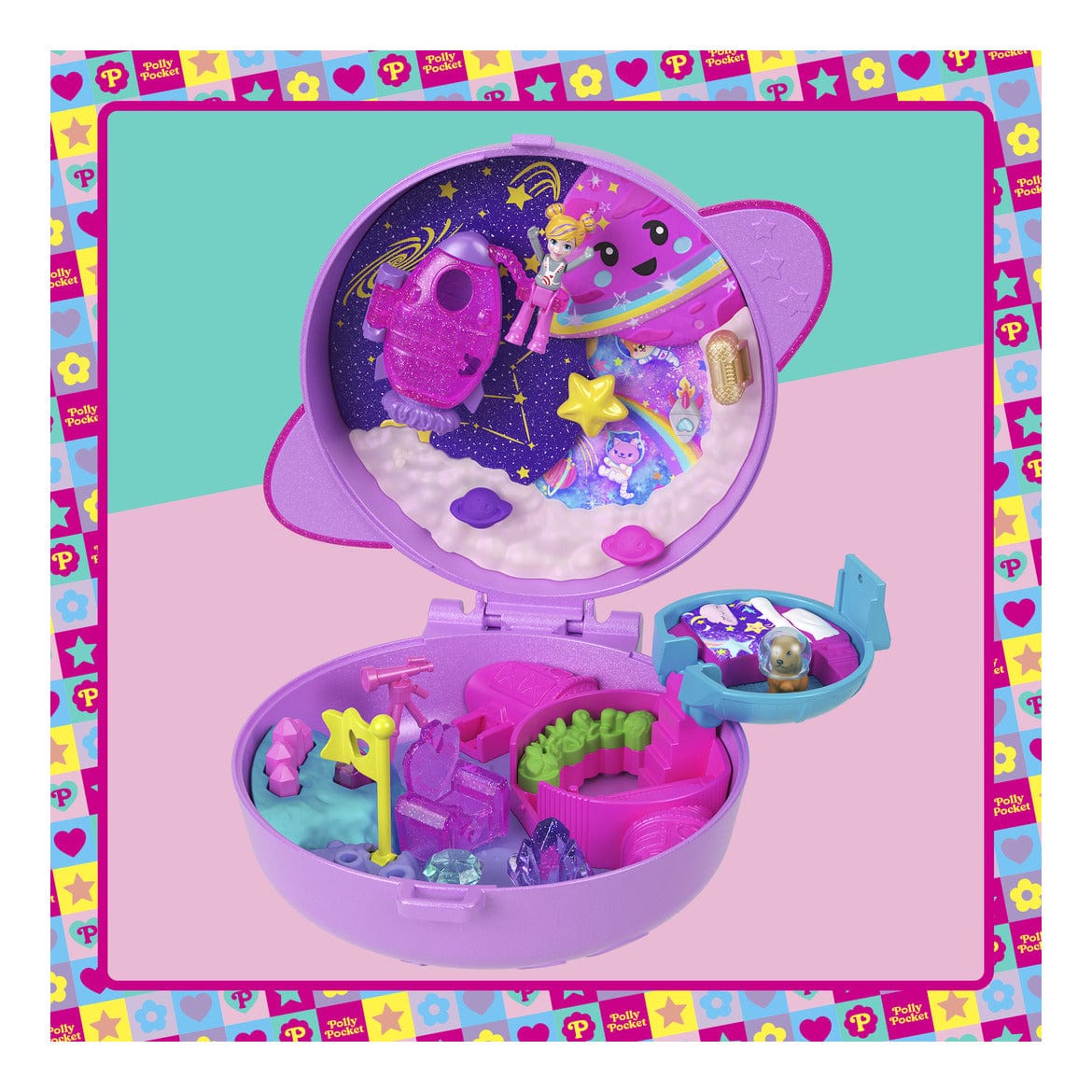 Polly Pocket Pocket World Outer Space Compact Toy from Mattel 194735267088