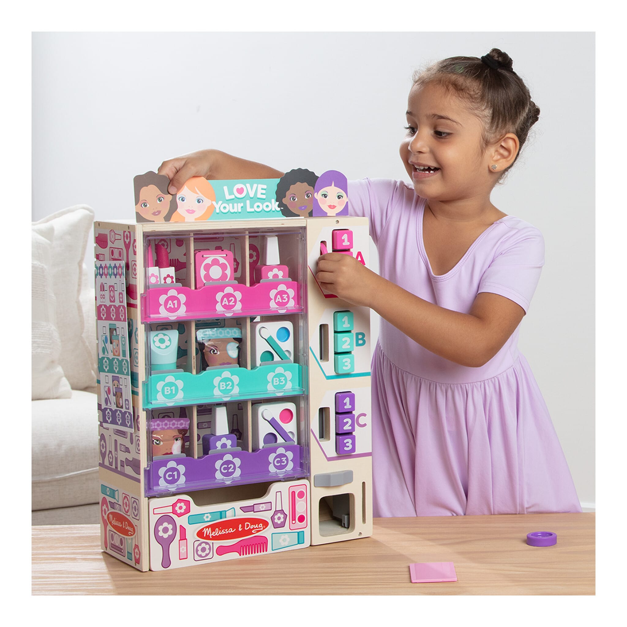 Melissa & Doug Sort, Stock & Select Beauty Kiosk Play Set 681147009493