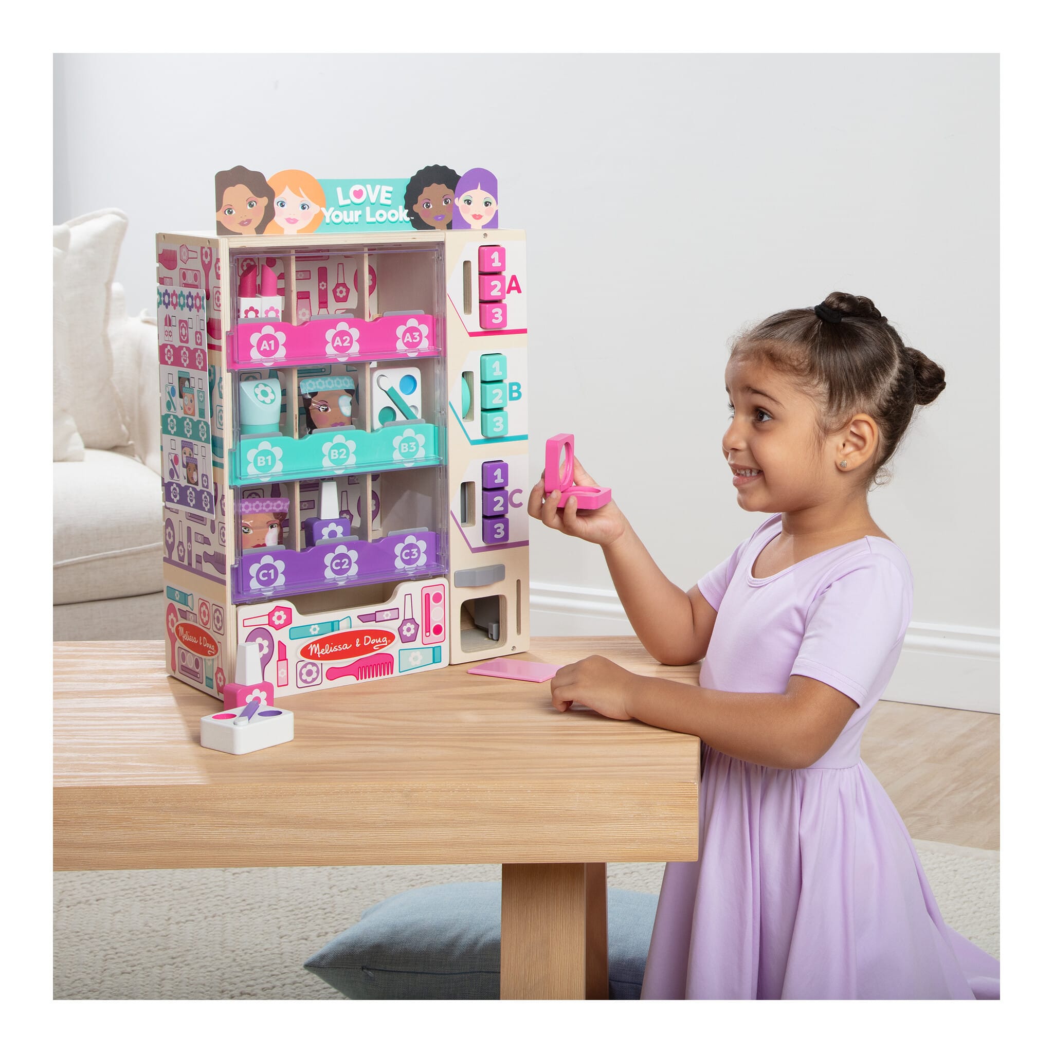 Melissa & Doug Sort, Stock & Select Beauty Kiosk Play Set 681147009493