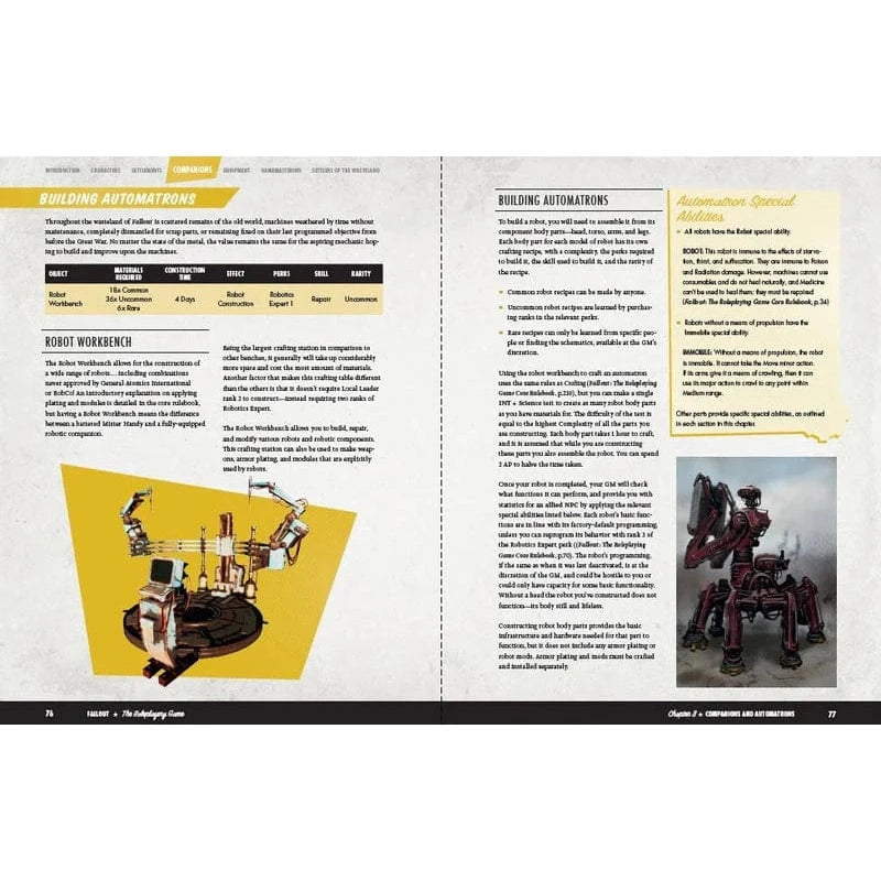 Modiphius Fallout: The Roleplaying Game Settler's Guide Book 9781802810554