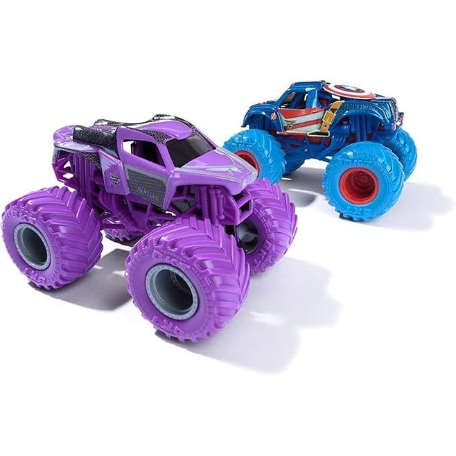 Monster Jam 1:64 Marvel Die Cast 2 Pack - Captain America vs Black Panther 681147026445