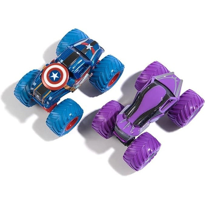 Monster Jam 1:64 Marvel Die Cast 2 Pack - Captain America vs Black Panther 681147026445