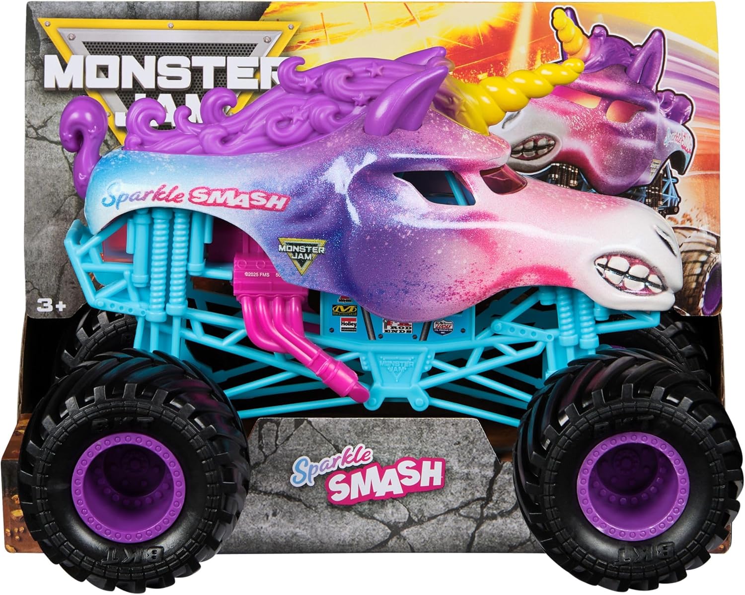 Monster Jam Die-Cast Vehicle 1:24 Scale - Sparkle Smash 778988141137