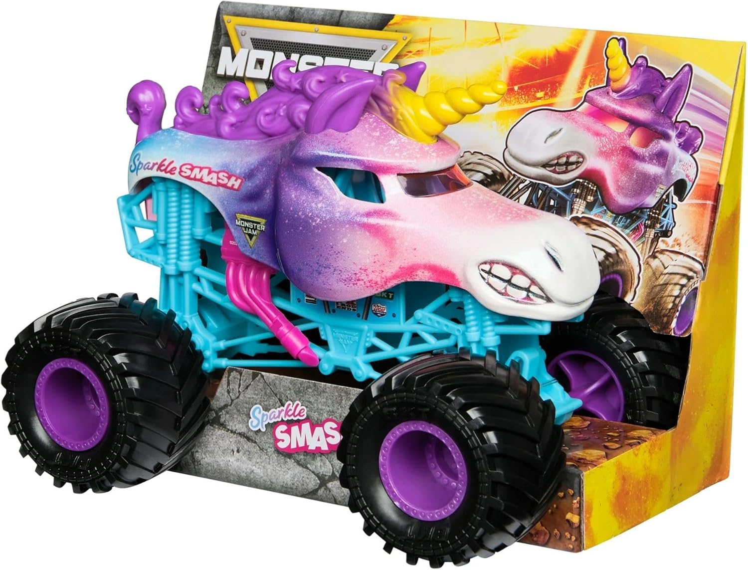 Monster Jam Die-Cast Vehicle 1:24 Scale - Sparkle Smash 778988141137