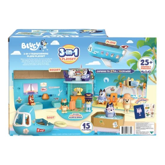 Bluey - 3-In-1 Airplane Playset 630996176702