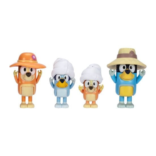 Bluey Figures 4 Pack - Family Trip