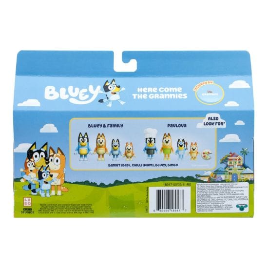 Bluey - Figures 4 Pack - Here Come the Grannies 630996192016