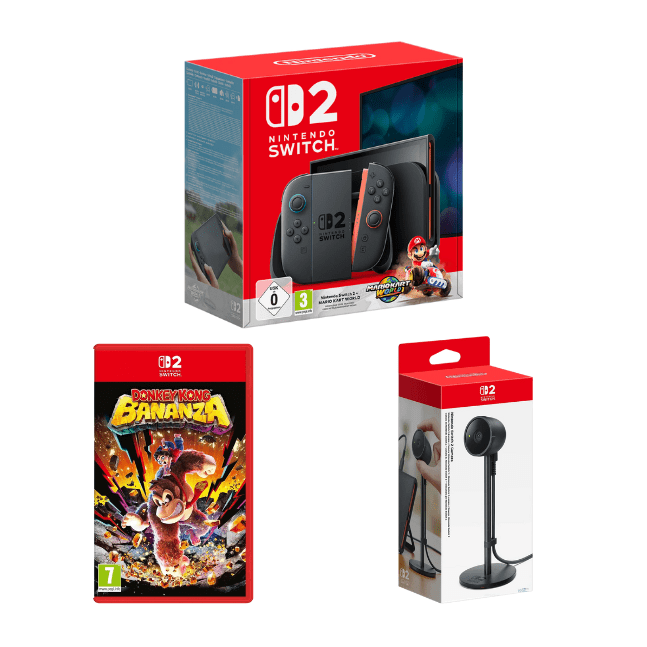 Nintendo Switch 2 + Mario Kart (Code) + Donkey Kong + Camera