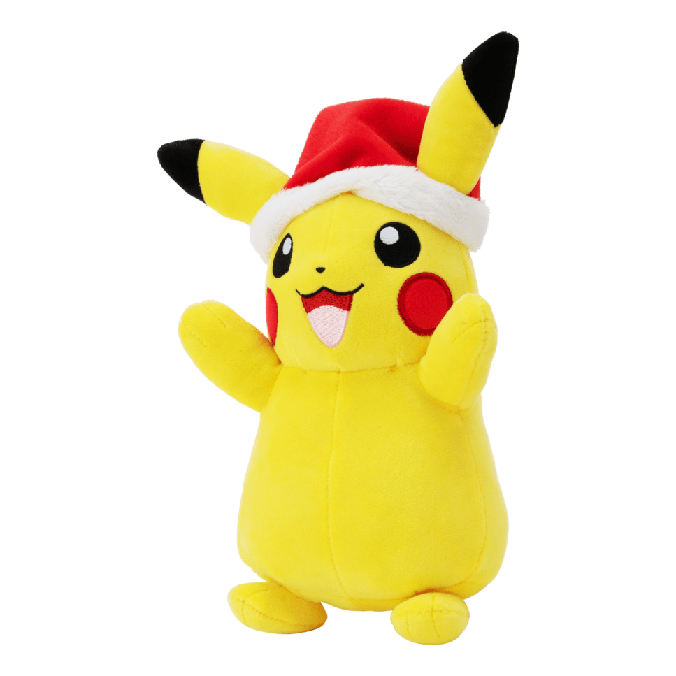 Pokémon 8 Inch Seasonal Plush Pikachu with Santa Hat