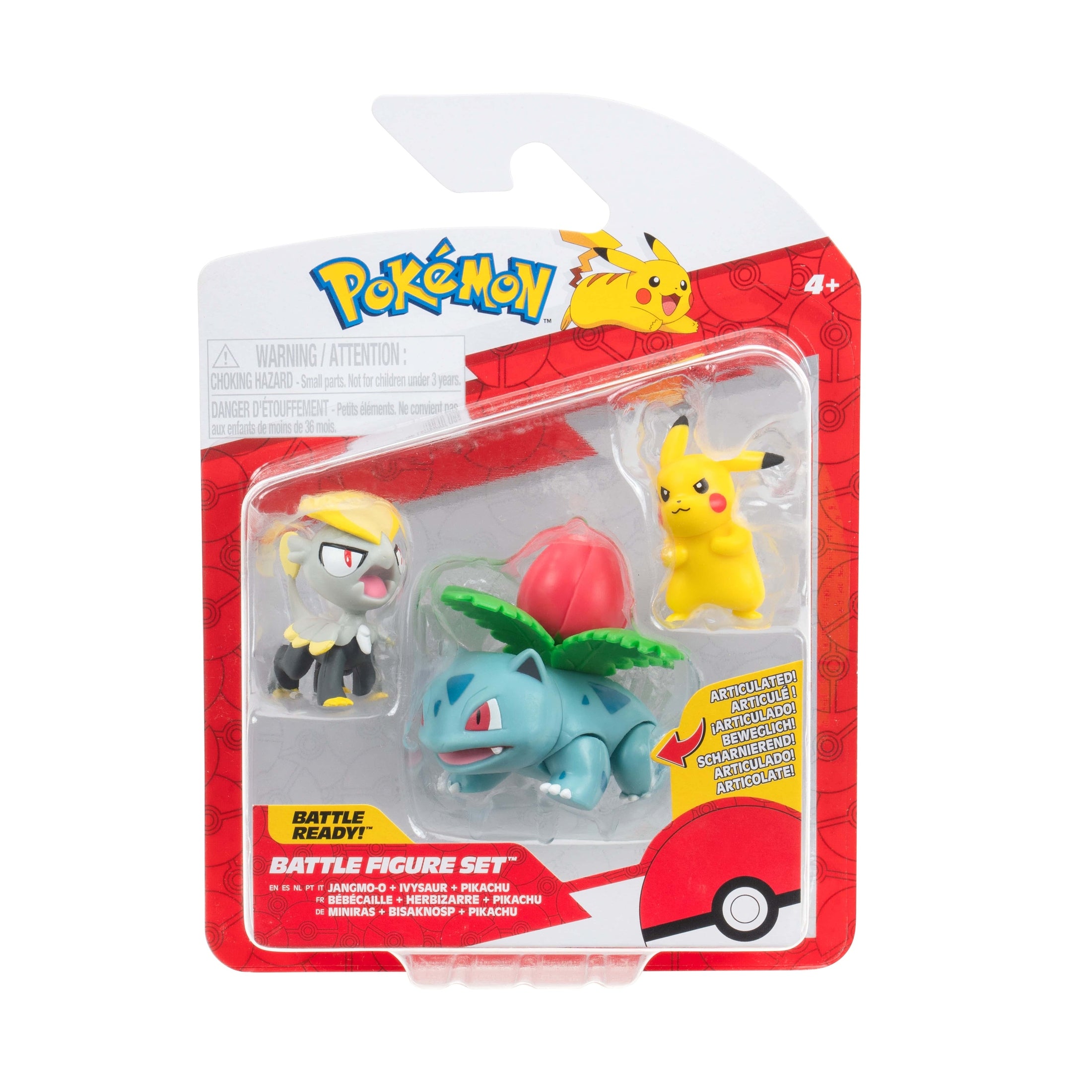Pokémon Battle Figure Set 3 Pack Pikachu Jangivy 191726724278