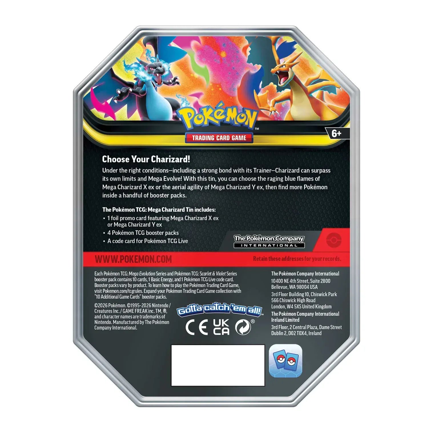 Pokemon TCG: Mega Charizard ex Tin - (1 Selected at Random) 0196214147539
