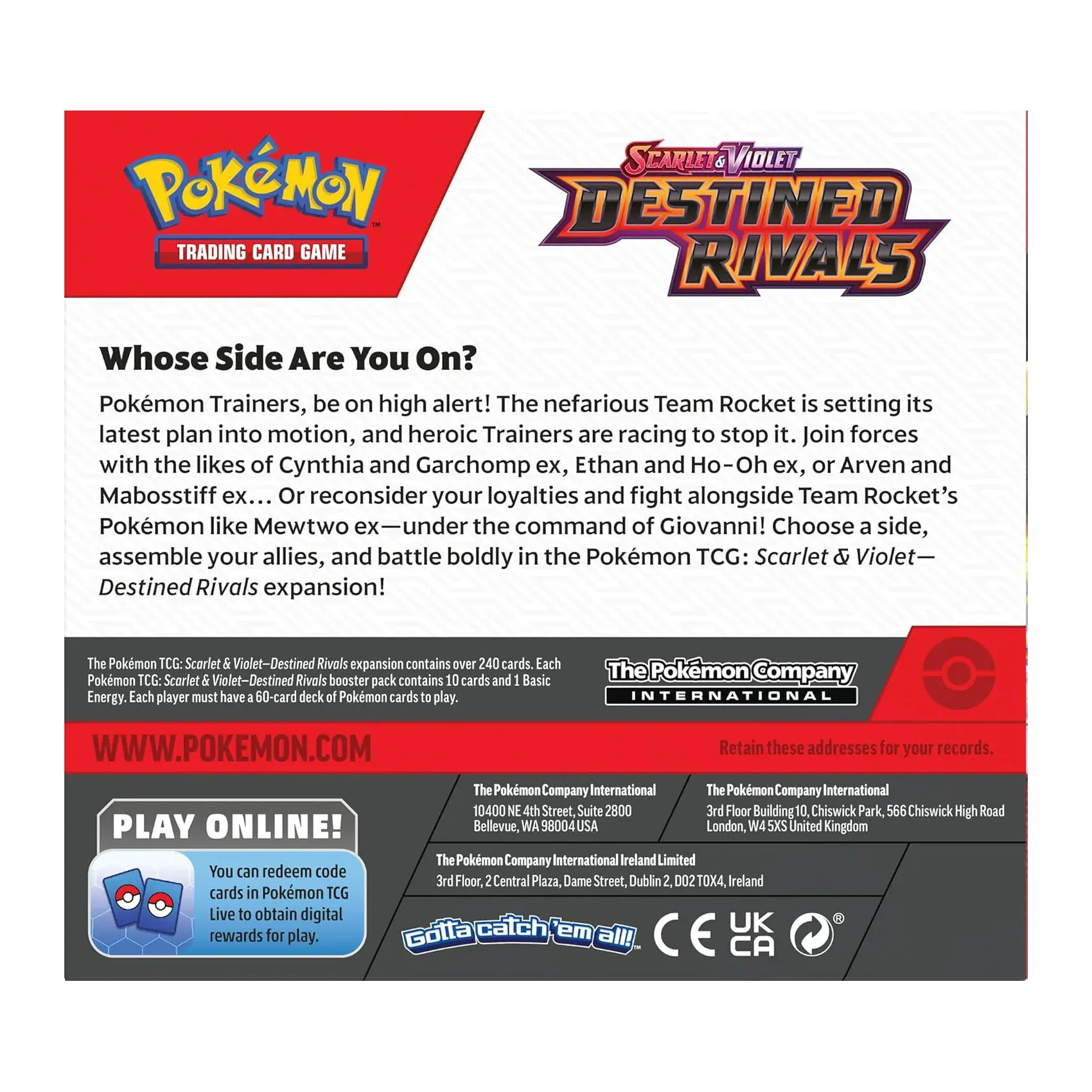 Pokemon TCG: Scarlet & Violet – Destined Rivals – Booster Box 0196214123182