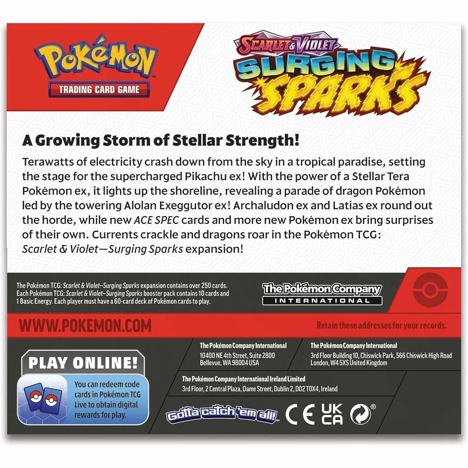 Pokemon TCG: Surging Sparks - Booster Box (36 Packs) 0820650869280
