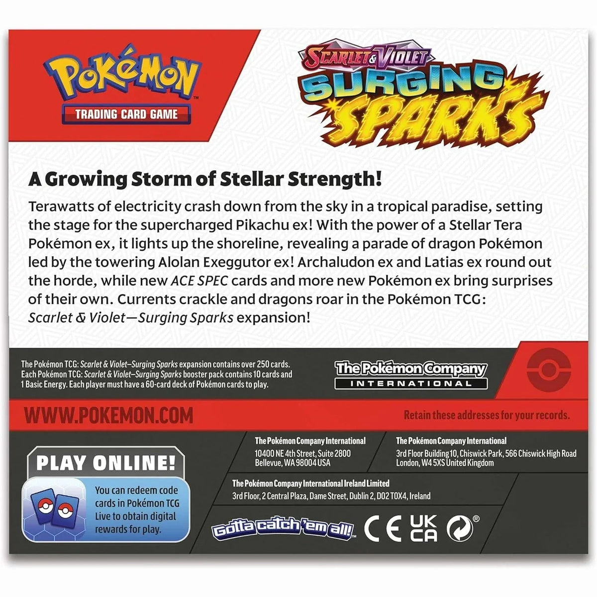 Pokemon TCG: Surging Sparks - Booster Box (36 Packs) 0820650869280