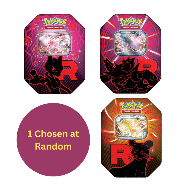 Pokémon TCG: Team Rocket Tin (1 Tin Chosen at Random) 0196214119611