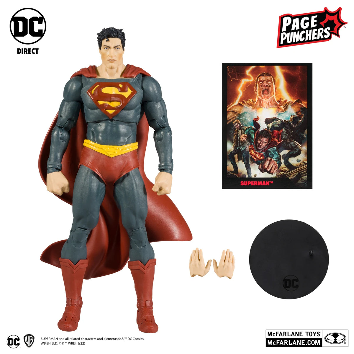 McFarlane Toys DC Page Punchers Superman 7-Inch Action Figure with Black Adam Comic