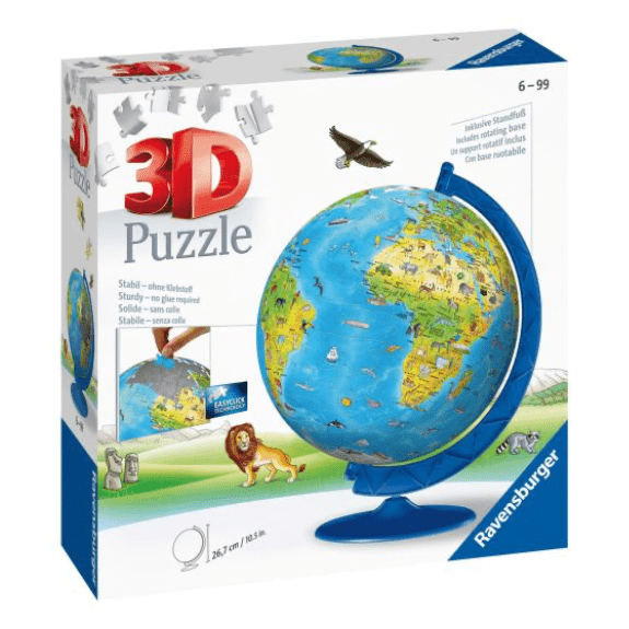 Ravensburger: Children's World Globe 180 Piece 3D Puzzle 4005556123384