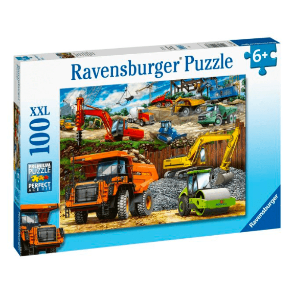 Ravensburger: Construction Vehicles XXL - 100 Piece Jigsaw Puzzle 4005556129737