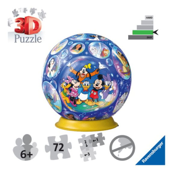 Ravensburger: Disney Character 72 Piece 3D Puzzle Ball 4005556115617