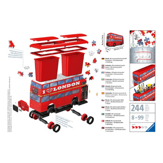 Ravensburger: London Bus 216 Piece 3D Puzzle 4005556125340
