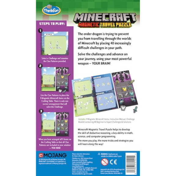 Ravensburger - Minecraft Magnetic Travel Puzzle 019275315214