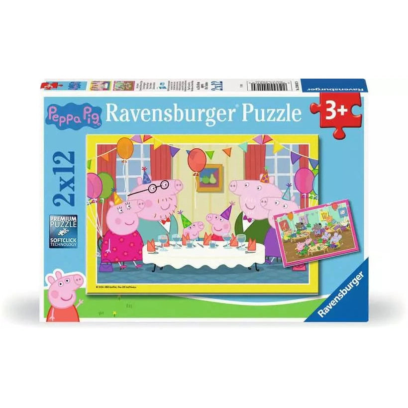 Ravensburger - Peppa Pig Time to Celebrate - 2x12 Pieces Puzzle 4005555040170