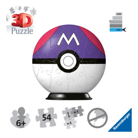 Ravensburger: Pokemon Master Ball 54 Piece 3D Puzzle 4005556115648