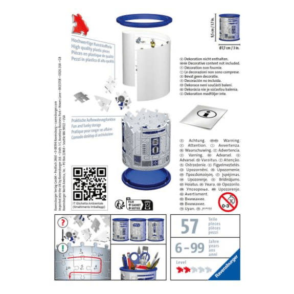 Ravensburger: Star Wars R2D2 Pencil Holder 54 Piece 3D Puzzle 4005556115549