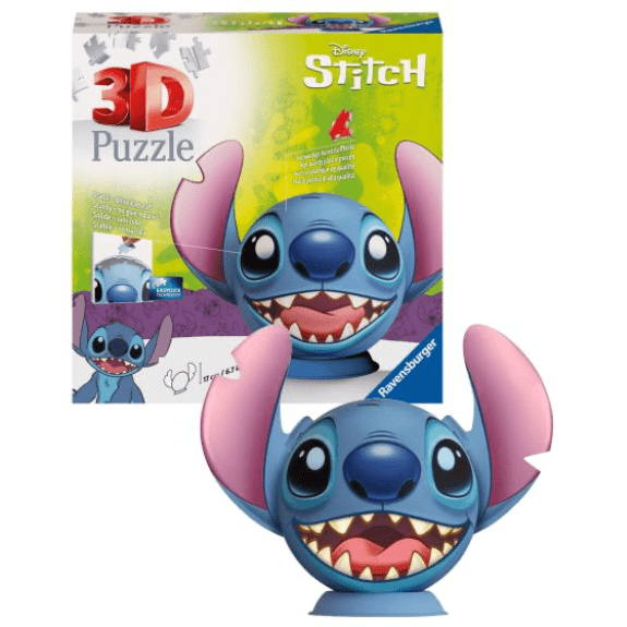 Ravensburger - Stitch with Ears - 72 Piece 3D Puzzle Ball 4005556115747